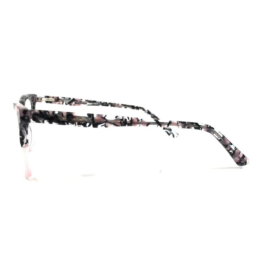 Adin Thomas Eyeglasses Frames AT-580 C1 Ice Pink Black Marbled 52-17-140